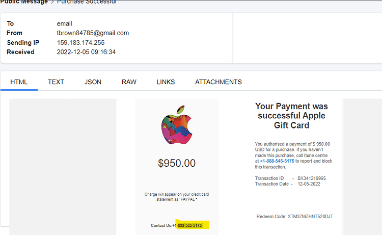 Apple Gift Card by Email