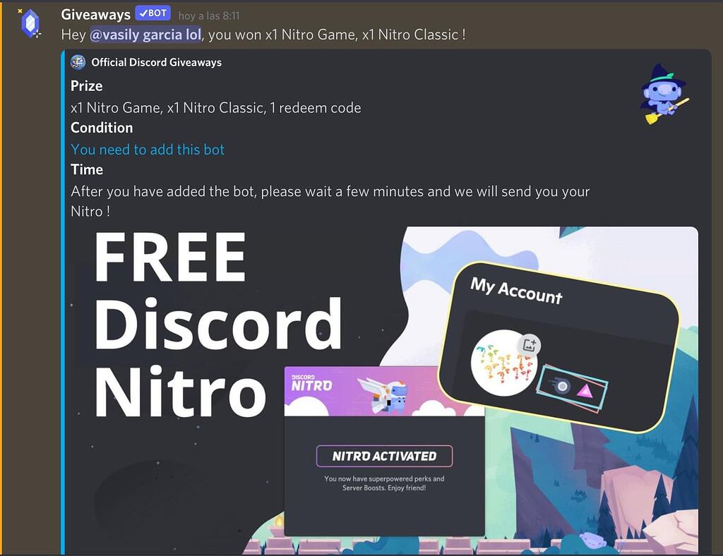 Giveaway !!! On My Discord Server