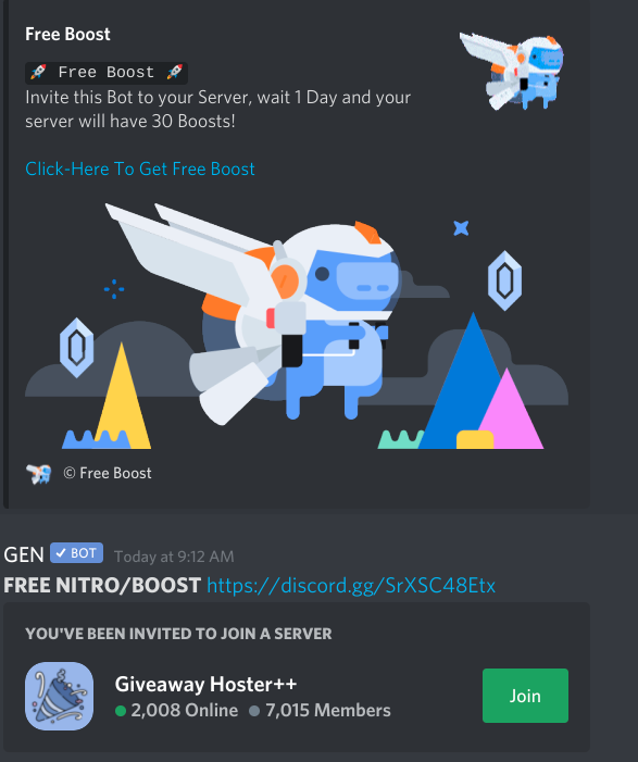 Free Robux SCAM (Includes Discord server to FLOOD) - Scams - Scammer Info