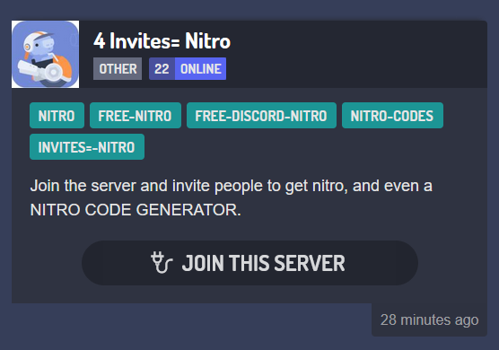fake discord nitro
