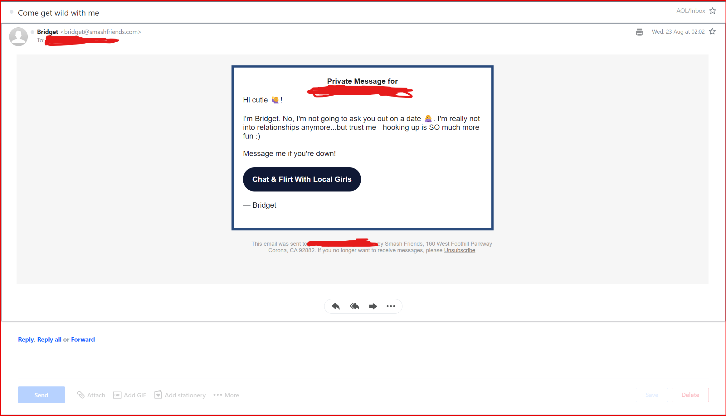 Email Sex Website Scams - A small collection - 419 Email image