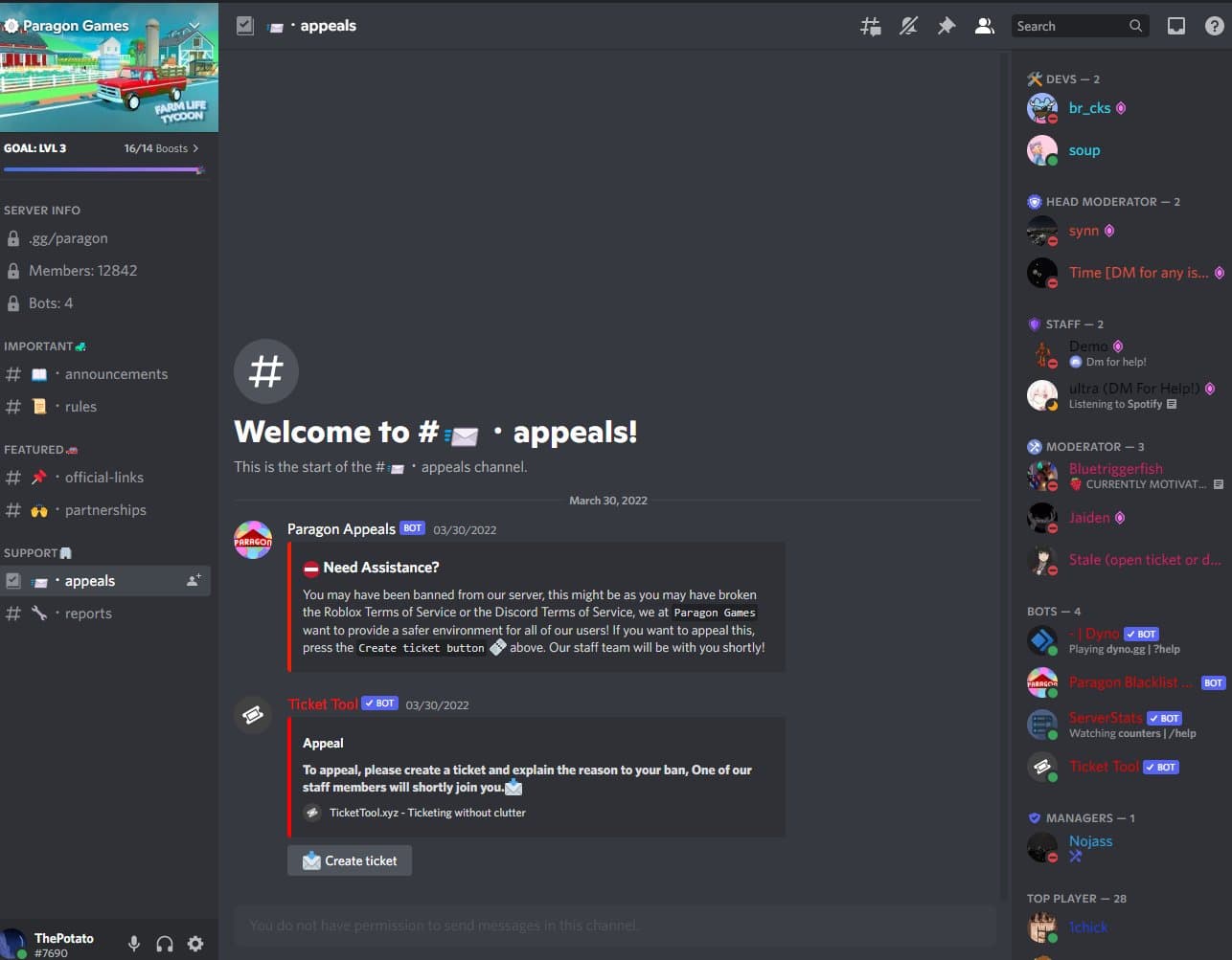 Discord servers tagged with roblox