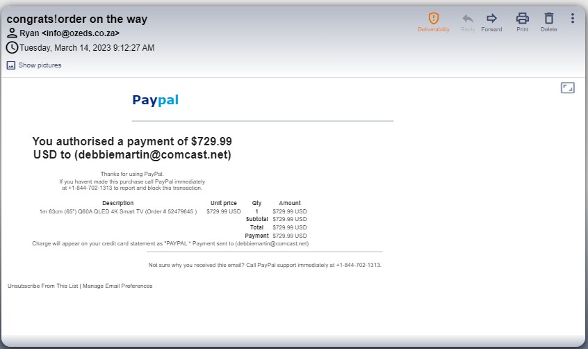 PayPal scammer (844) 702-1272 $729.99 - Refund Scam - Scammer Info