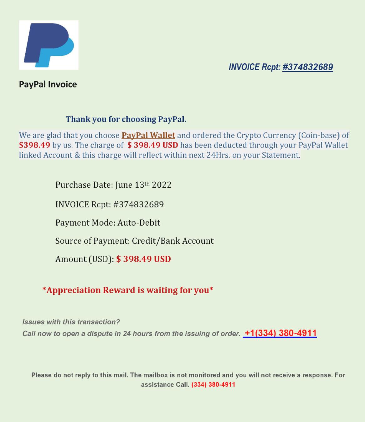 Pay-a-pal Cheaper to rent by the hour (334) 380-4911 - Refund Scam