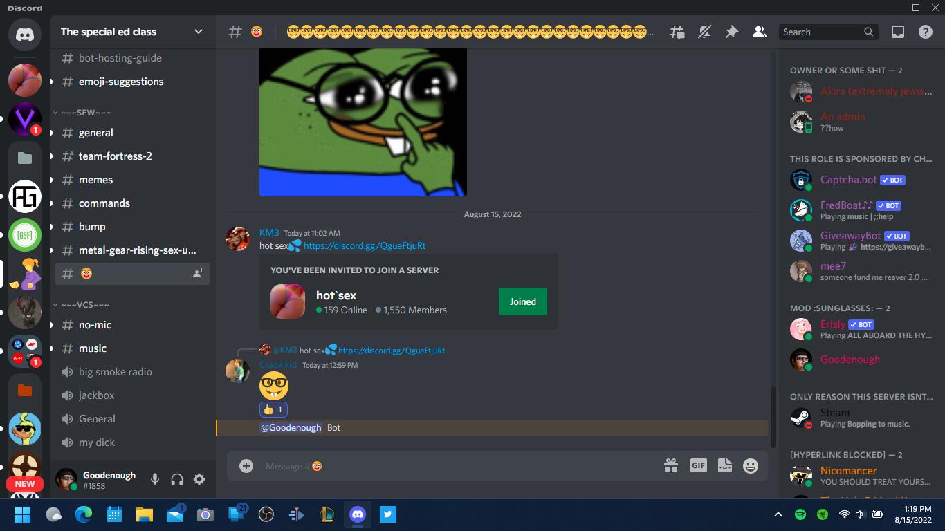 Serveur discord sex