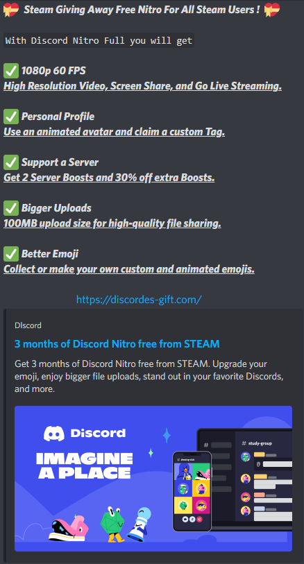 Beware: Free Discord Nitro phishing targets Steam gamers