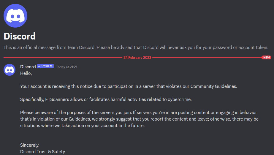 FearToxin Scanner PERMABANNED FROM DISCORD - Information - Scammer